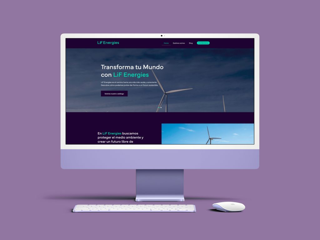 Diseño web para LIFenergies - Productos de enregia renovable Chile
