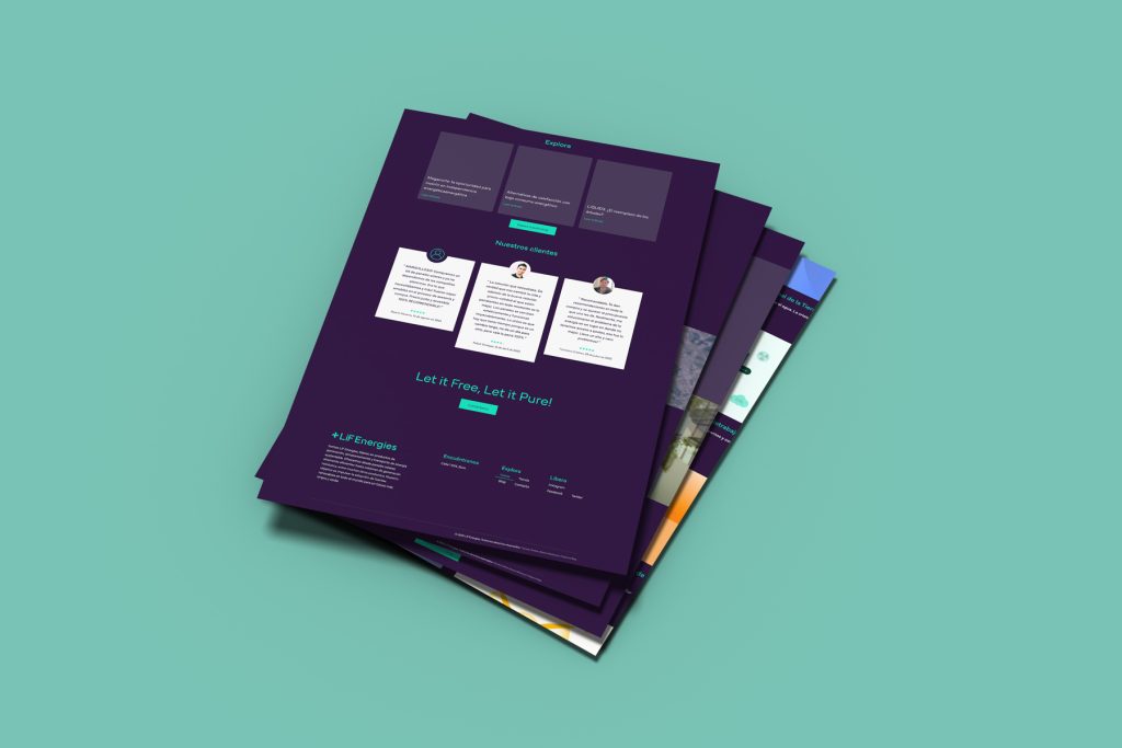 Diseño web para LIFenergies - Productos de enregia renovable Chile